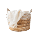 Rattan clothes basket